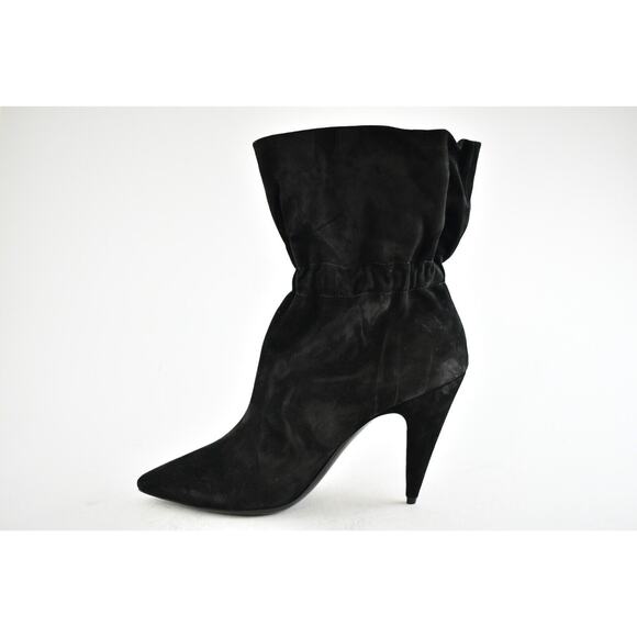 Saint Laurent YSL Etienne 95 Black Suede Runway Elastic Cuff Heel Ankle Boot 42 - Picture 9 of 12